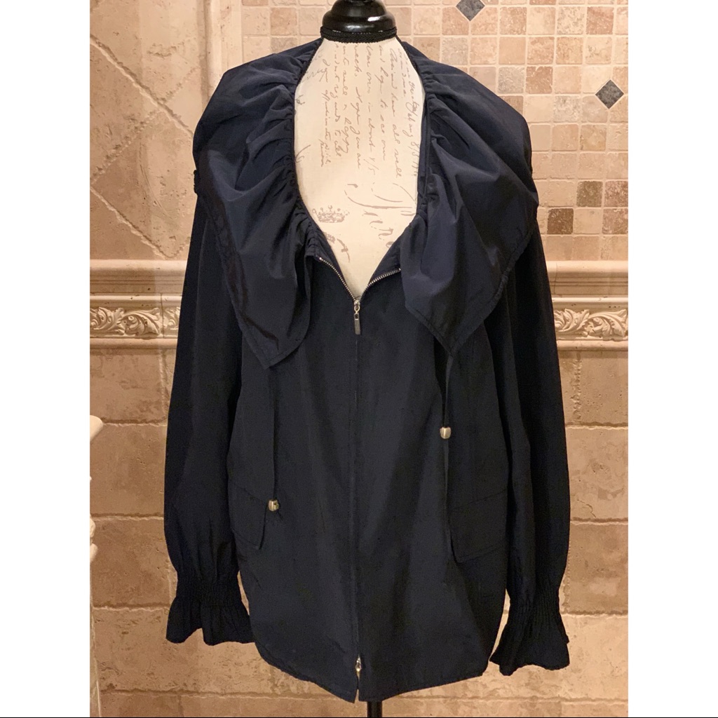 Ellen Tracy Navy Shawl Collar Jacket
